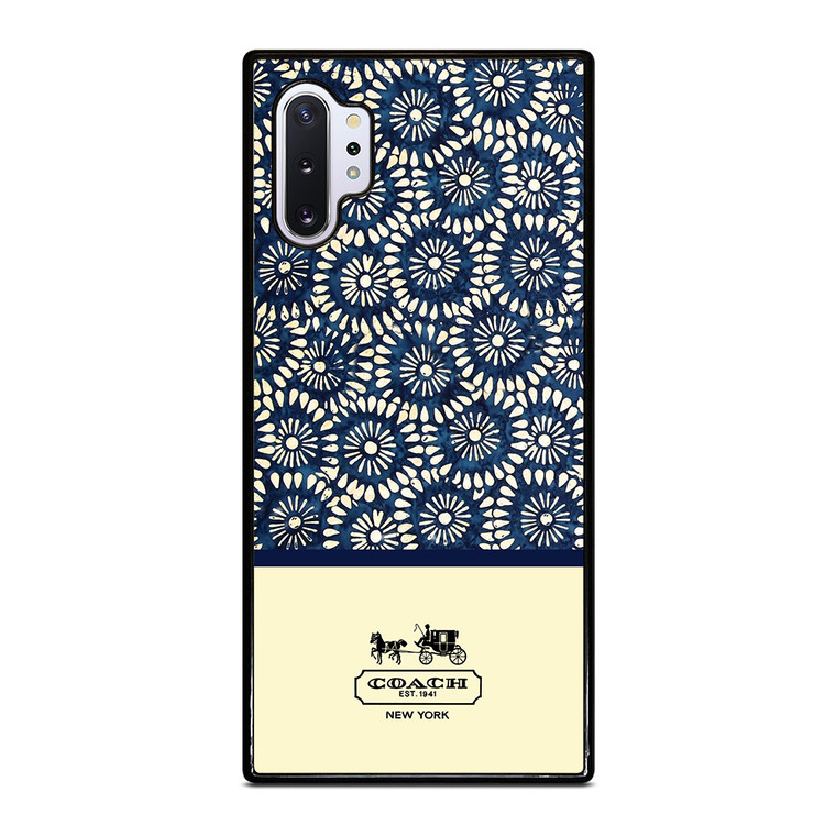 COACH NEW YORK BLUE FLORAL BATIK Samsung Galaxy Note 10 Plus Case COACH NEW YORK BLUE FLORAL BATIK Samsung Galaxy Note 10 Plus Case