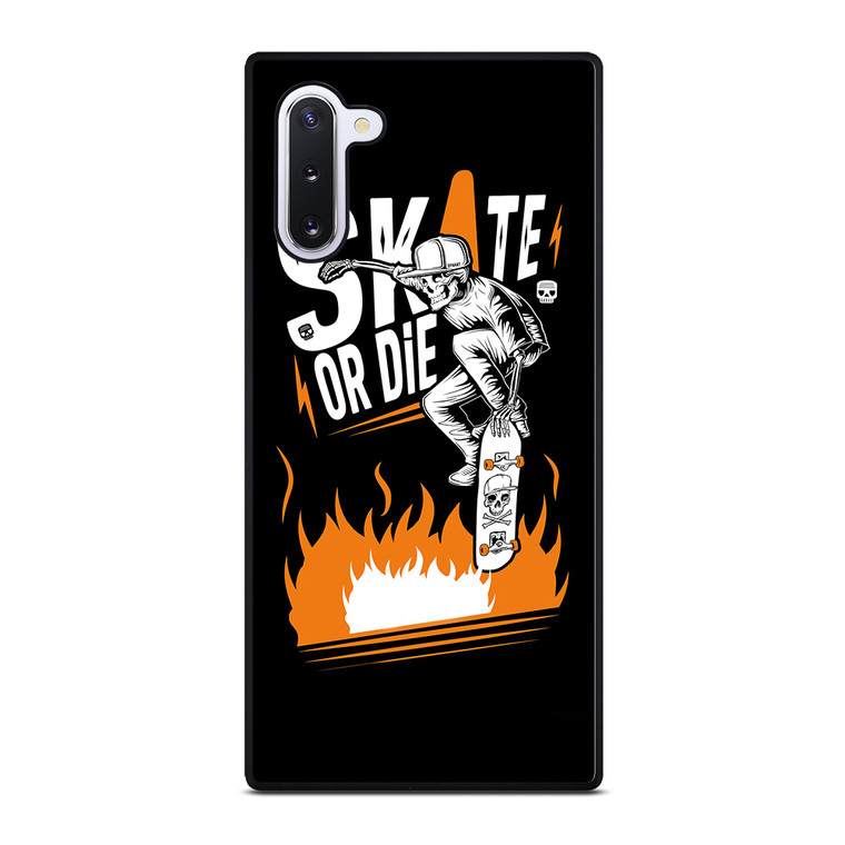 SKULL SKATE OR DIE ORANGE ARTWORK Samsung Galaxy Note 10 Case