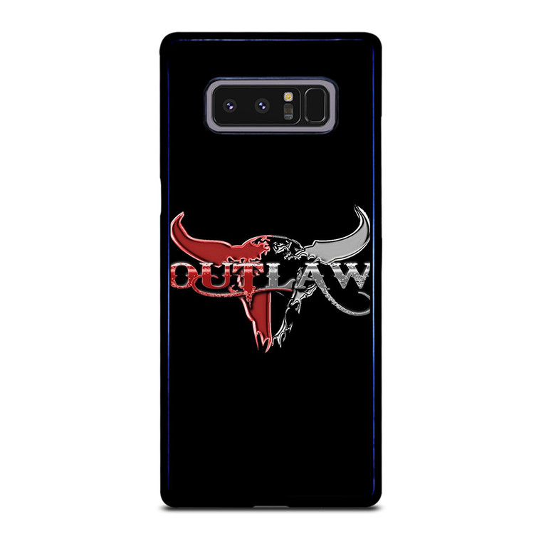 OUTLAW LOGO RED SILVER METAL Samsung Galaxy Note 8 Case