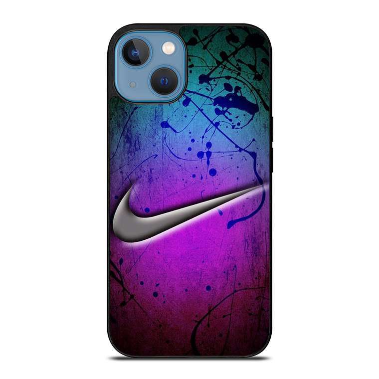 NIKE LOGO GREEN VIOLET iPhone 13 Case