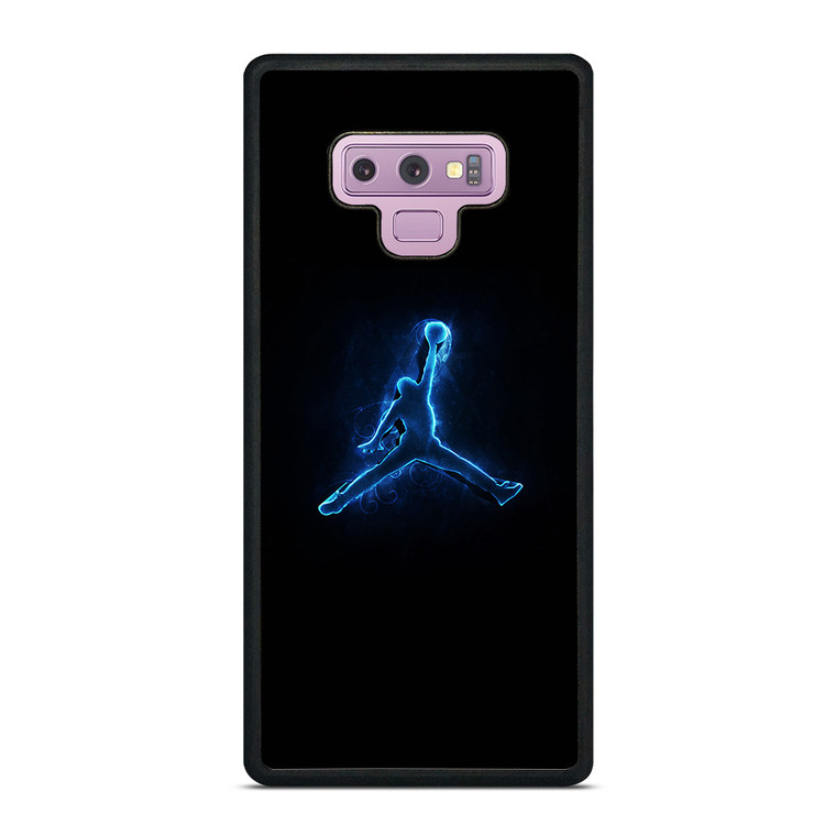 NIKE AIR JORDAN LOGO BLUE LIGHT Samsung Galaxy Note 9 Case NIKE AIR JORDAN LOGO BLUE LIGHT Samsung Galaxy Note 9 Case
