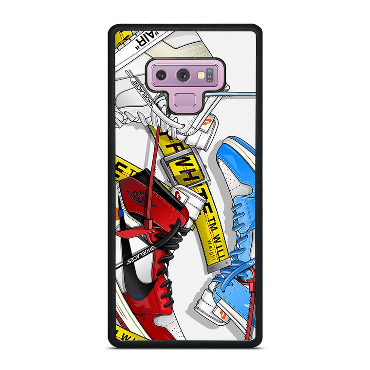 OFF WHITE AIR JORDAN SHOES Samsung Galaxy Note 9 Case