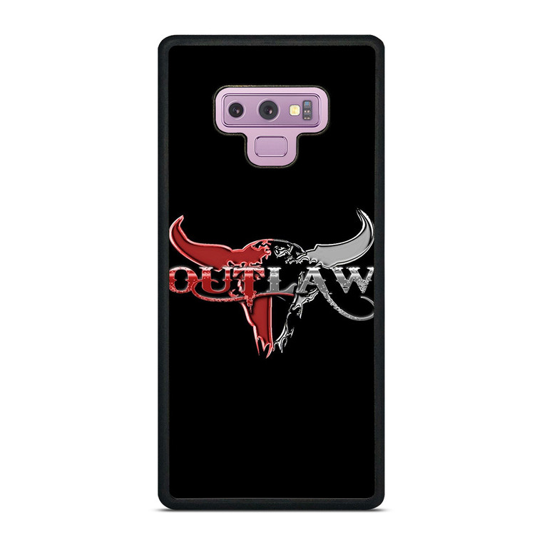 OUTLAW LOGO RED SILVER METAL Samsung Galaxy Note 9 Case