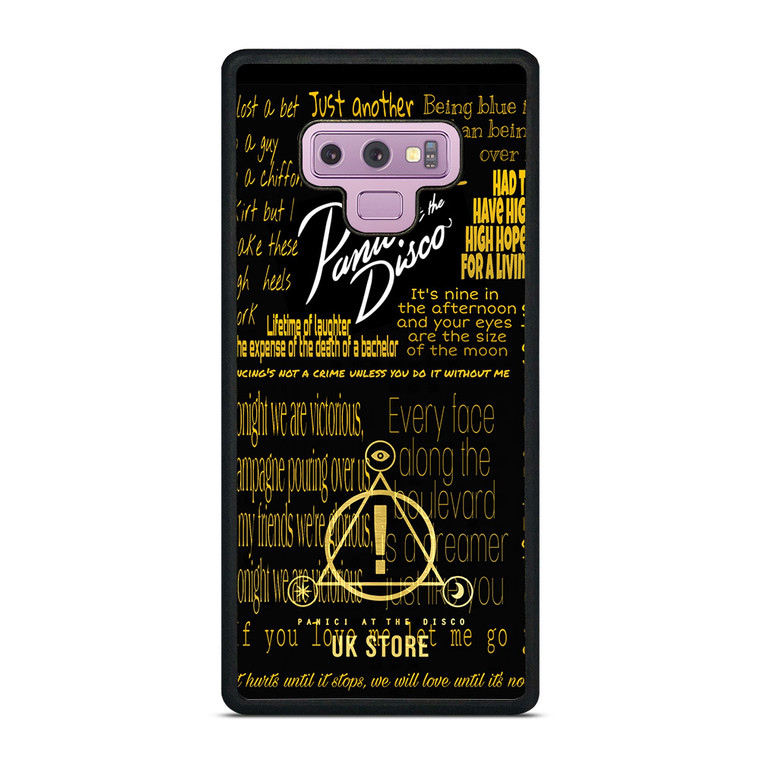 PANIC AT THE DISCO LOGO GOLD Samsung Galaxy Note 9 Case
