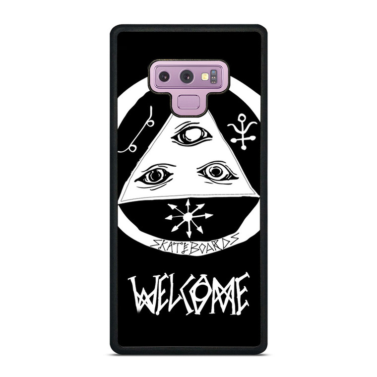 WELCOME SKATEBOARDS LOGO BLACK Samsung Galaxy Note 9 Case