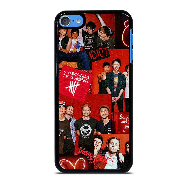 5 SECONDS OF SUMMER RED COLLAGE iPod Touch 7 Case