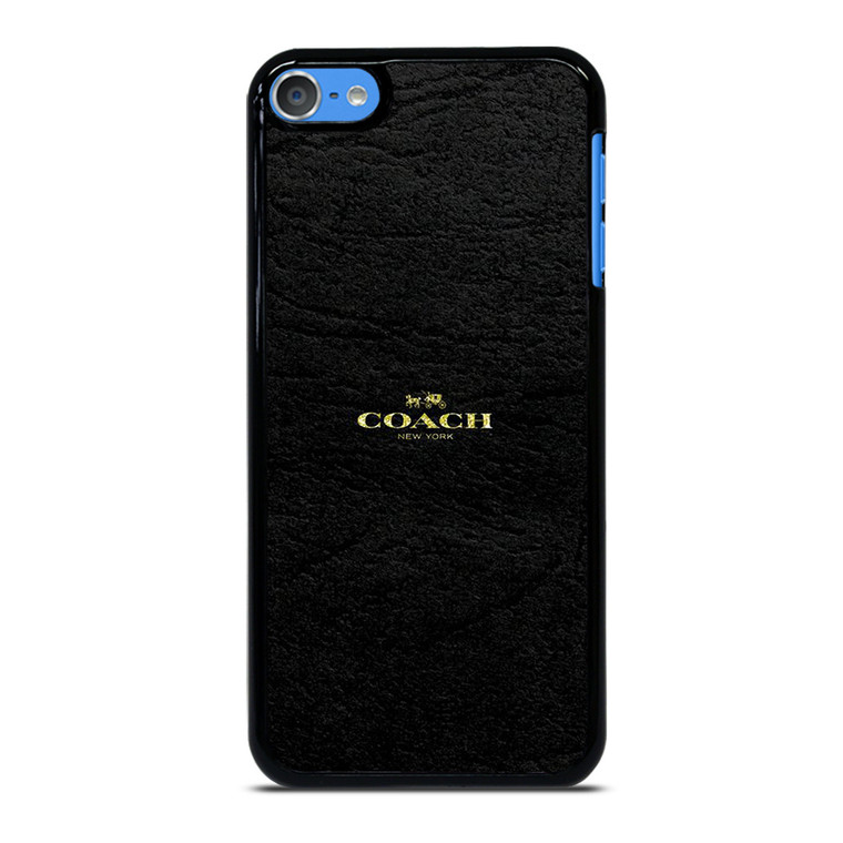 COACH NEW YORK BLACK LEATHER iPod Touch 7 Case