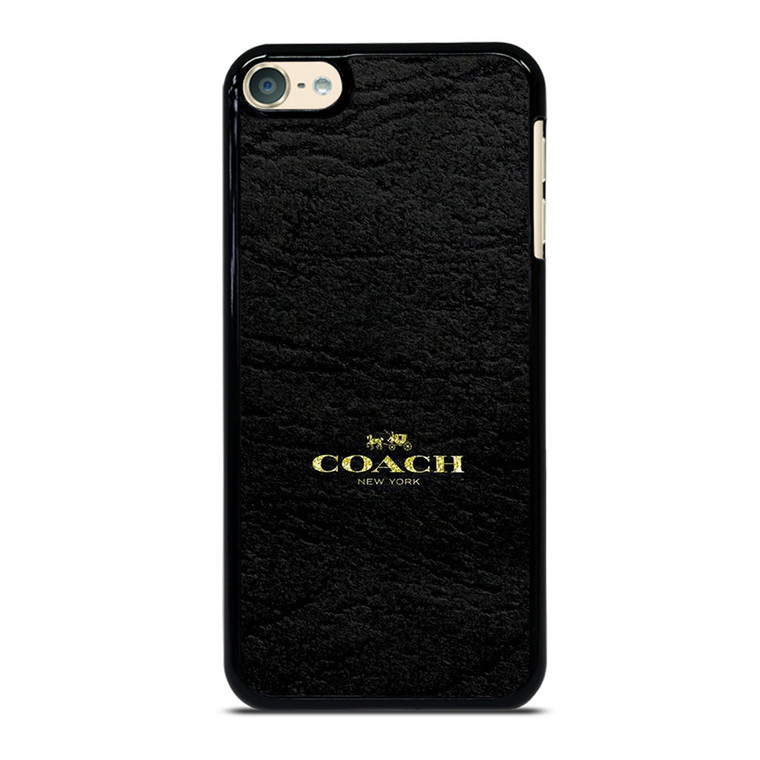 COACH LOGO TEXTURE BLACK iPod Touch 6 Case