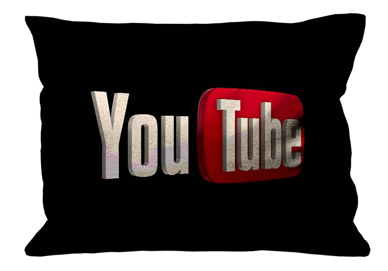 YOUTUBE BLACK LOGO Pillow Case Cover Recta