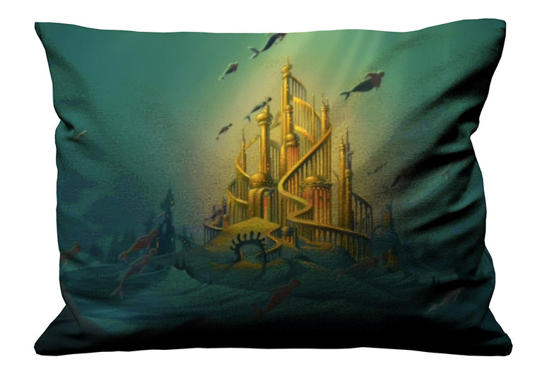 THE LITTLE MERMAID ATLANTICA CASTLE Pillow Case Cover Recta