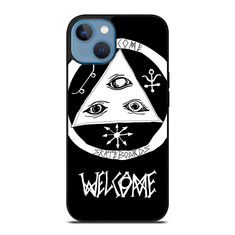 WELCOME SKATEBOARDS LOGO BLACK iPhone 13 Case
