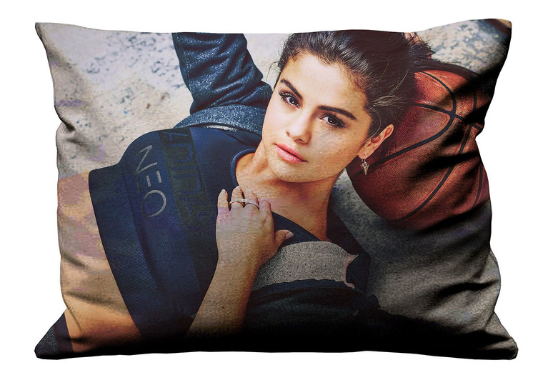 SELENA GOMEZ BASKETBALL Pillow Case Cover Recta SELENA GOMEZ BASKETBALL Pillow Case Cover Recta