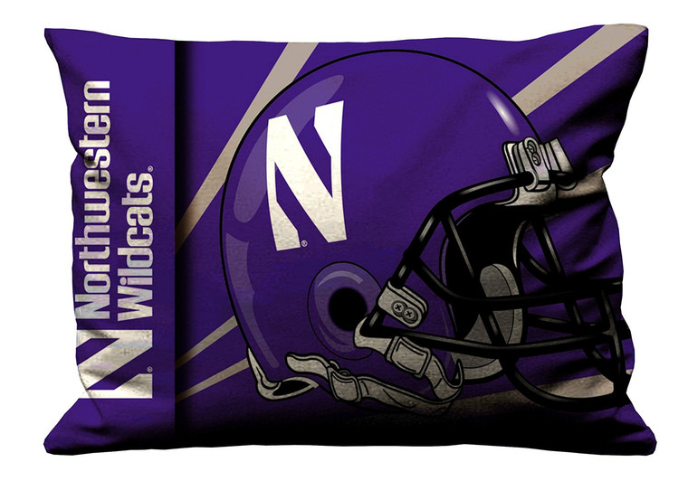 NORTHWESTERN WILDCATS 2 Pillow Case Cover Recta