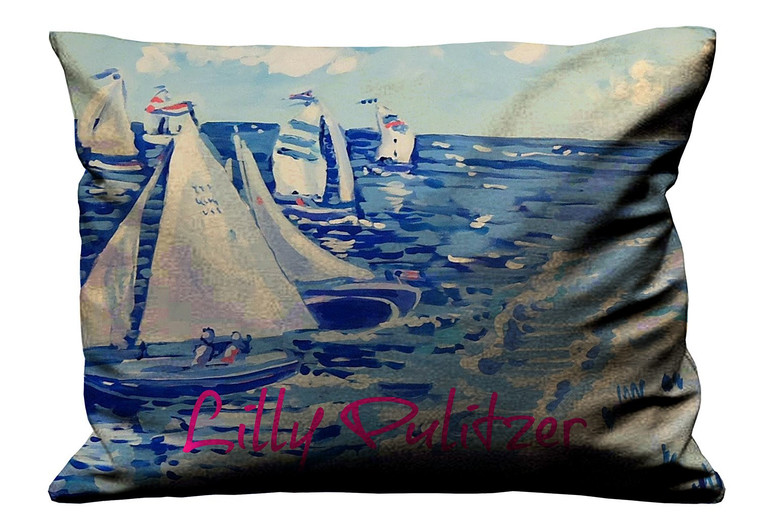 LILLY PULITZER SAILING Pillow Case Cover Recta