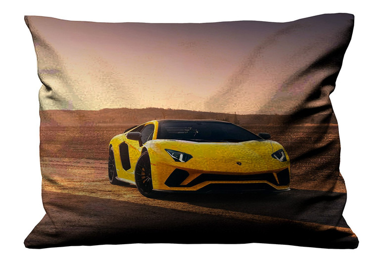 LAMBORGHINI AVENTADOR YELLOW Pillow Case Cover Recta