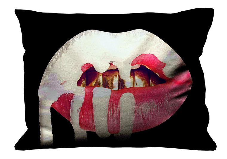KYLIE JENNER LIPS Pillow Case Cover Recta KYLIE JENNER LIPS Pillow Case Cover Recta