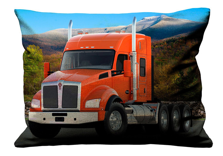 KENWORTH TRUCKS ORANGE Pillow Case Cover Recta KENWORTH TRUCKS ORANGE Pillow Case Cover Recta