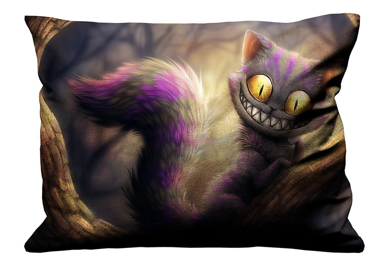 Cheshire Cat Back Pillow Case Cover Recta Cheshire Cat Back Pillow Case Cover Recta