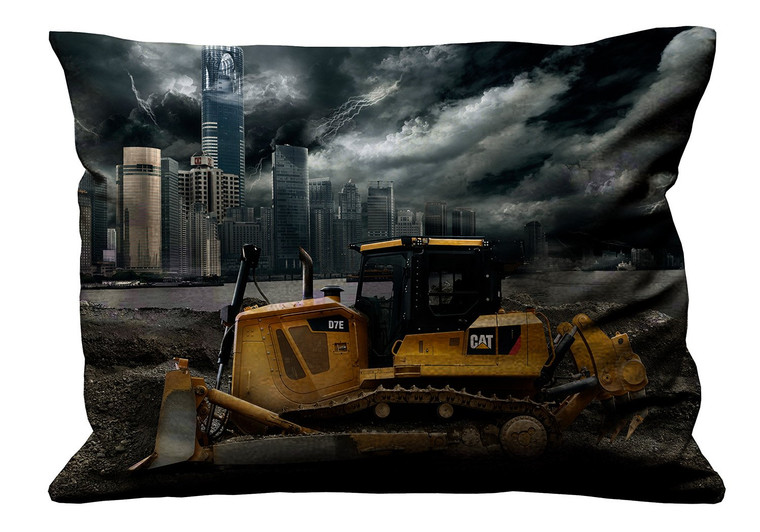 CATERPILLAR DOZER CAT Pillow Case Cover Recta CATERPILLAR DOZER CAT Pillow Case Cover Recta