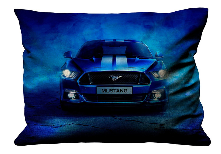 BLUE MUSTANG GT Pillow Case Cover Recta