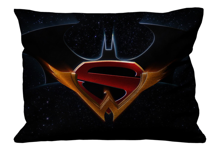 BATMAN SUPERMAN WONDER WOMEN LOGO Pillow Case Cover Recta