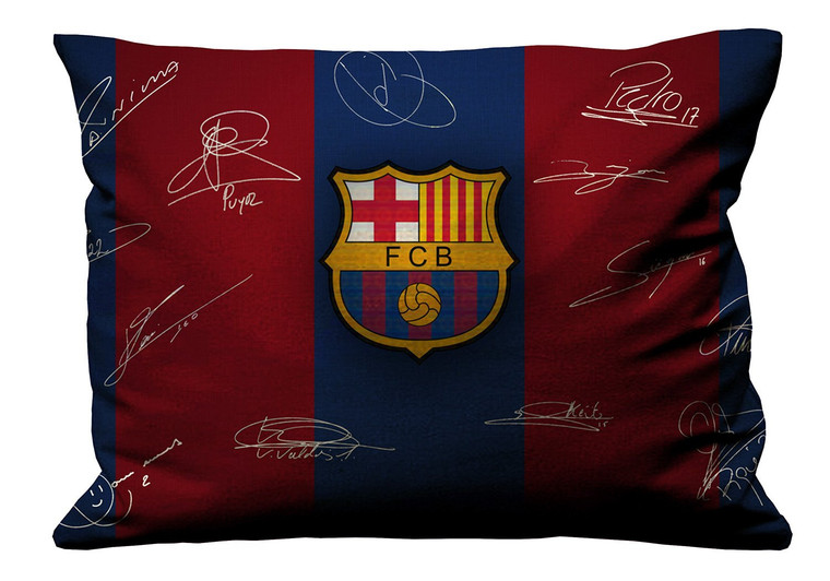 BARCELONA FC SIGNATURE Pillow Case Cover Recta