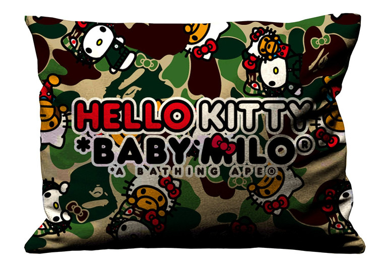 BAPE X HELLO KITTY Pillow Case Cover Recta