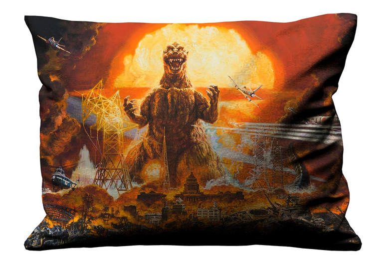 AWESOME GODZILLA Pillow Case Cover Recta