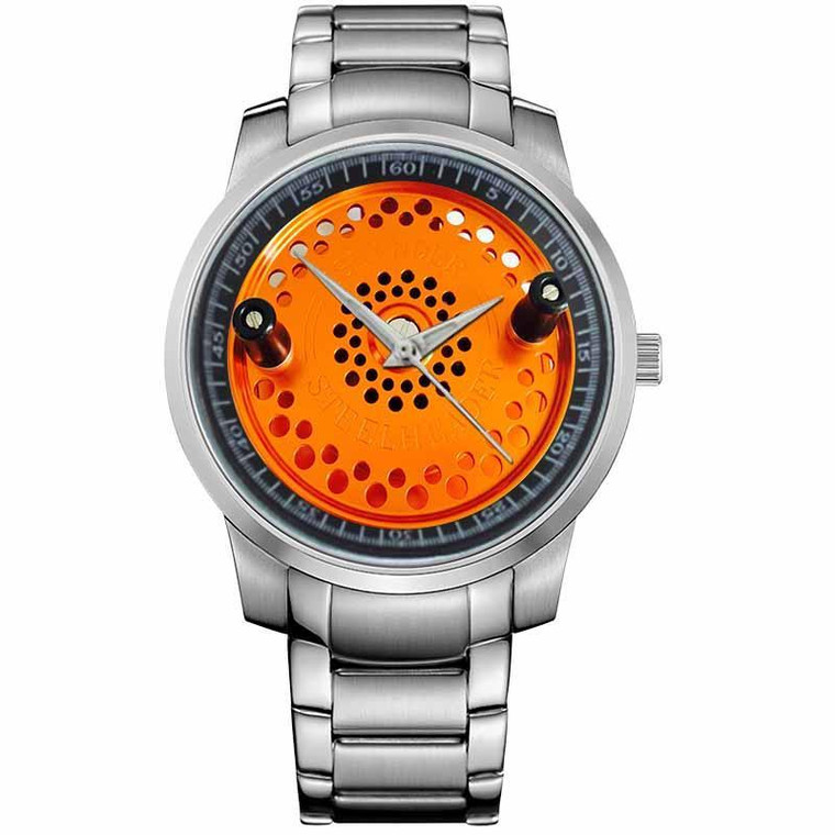 FISHING REEL ON ISLANDER ORANGE Metal Watch FISHING REEL ON ISLANDER ORANGE Metal Watch