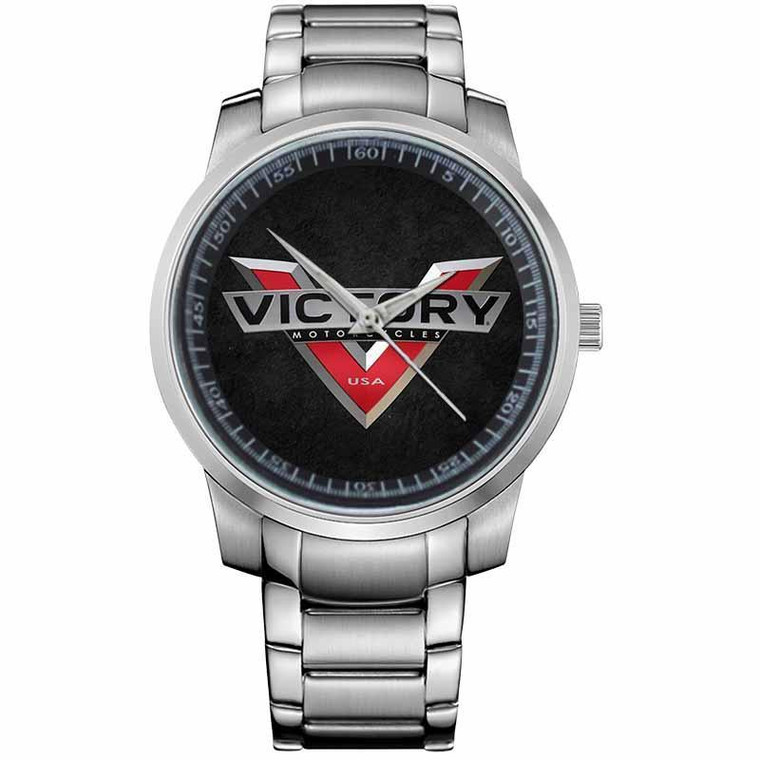 VICTORY LOGO MOTORCYCLE Metal Watch