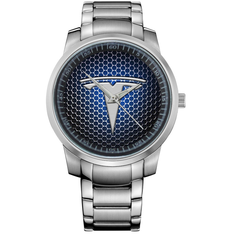 TESLA PLATE LOGO Metal Watch