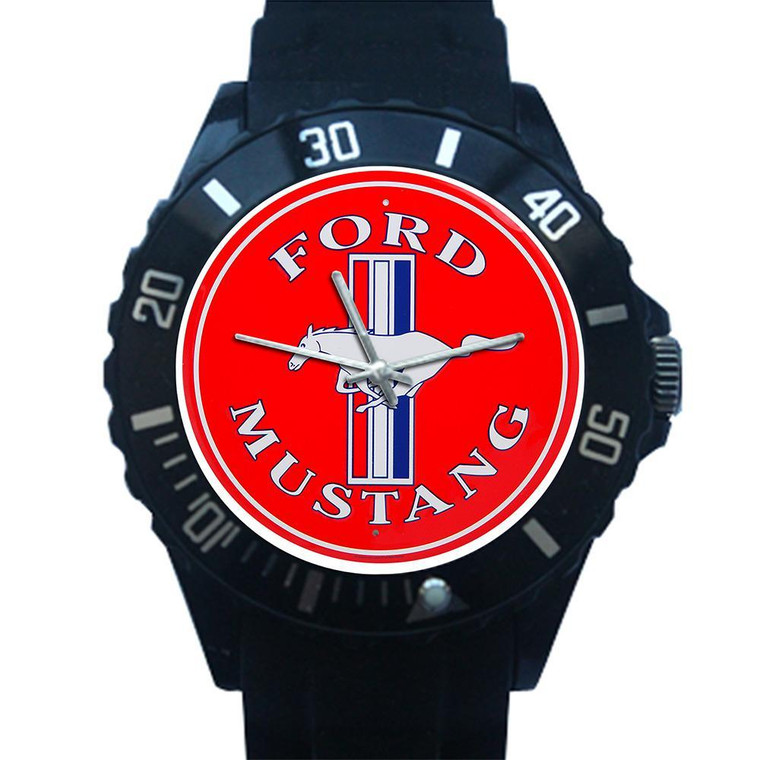 MUSTANG LOGO RED Plastic Watch