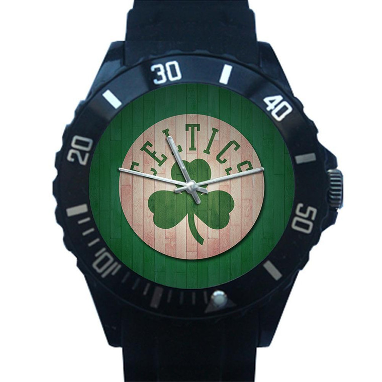 BOSTON CELTICS WOODEN LOGO Plastic Watch