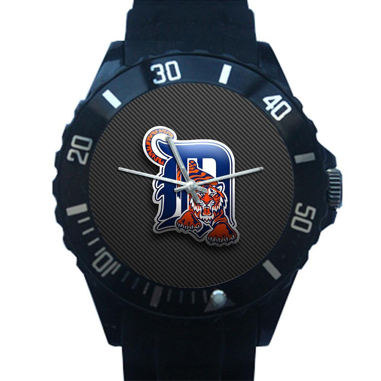 DETROIT TIGER CARBON LOGO Plastic Watch