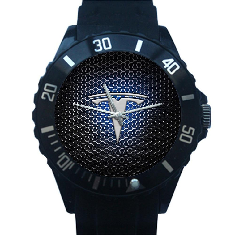 TESLA MOTORS EMBLEM Plastic Watch