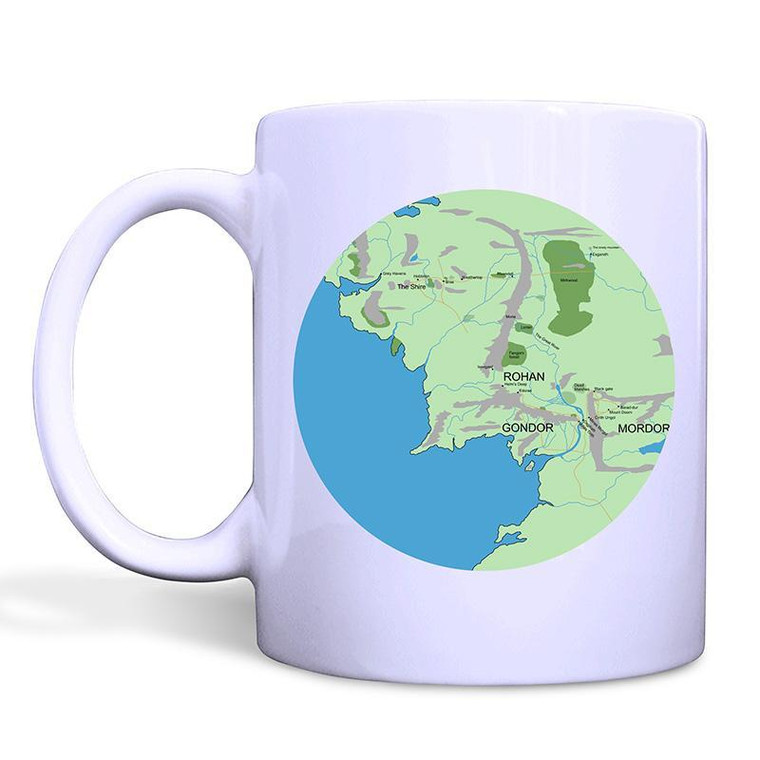 LOTR THE HOBBIT MIDDLE EARTH MAP White Mug