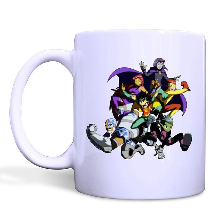 TEEN TITANS White Mug