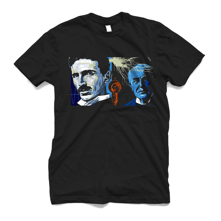 ACDC THOMAS EDISON NICOLAS TESLA Men's T-Shirt