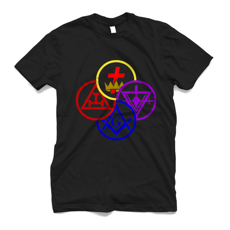MASON SQUARE AND COMPASS Men's T-Shirt