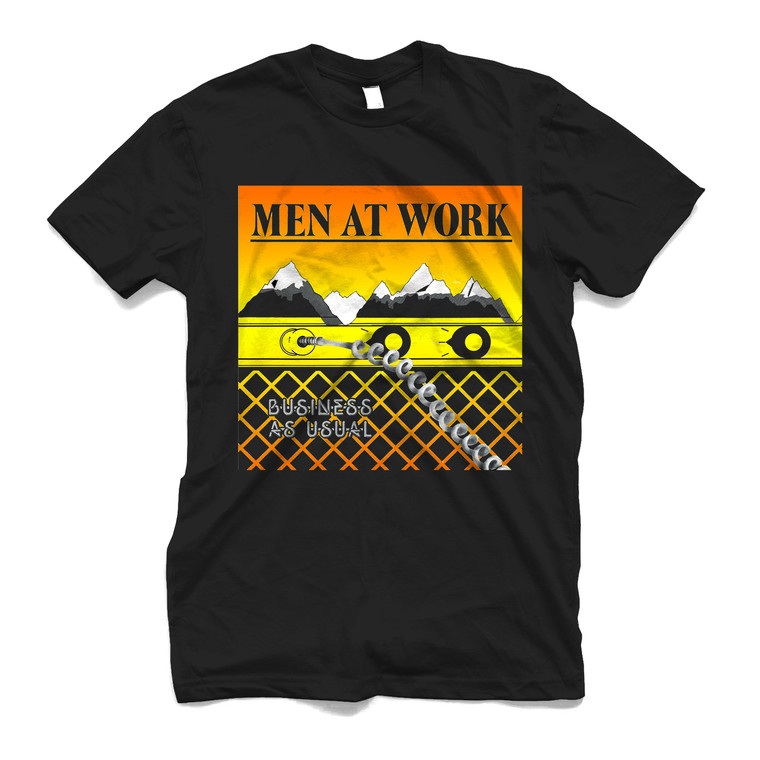 MEN AT WORK BUSSINESS AS USUAL BAND Men's T-Shirt