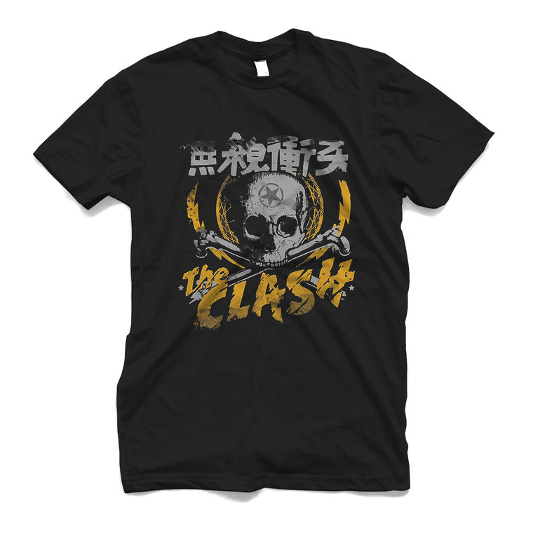 THE CLASH JAPANESE TOUR SKULL Men's T-Shirt THE CLASH JAPANESE TOUR SKULL Men's T-Shirt