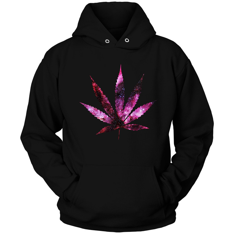 GALAXY WEED LEAF MARIJUANA CANNABIS Hoodie