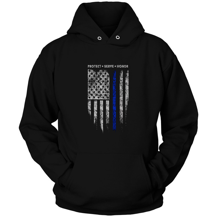 THE BLUE THIN LINE FLAG POLICE Hoodie THE BLUE THIN LINE FLAG POLICE Hoodie