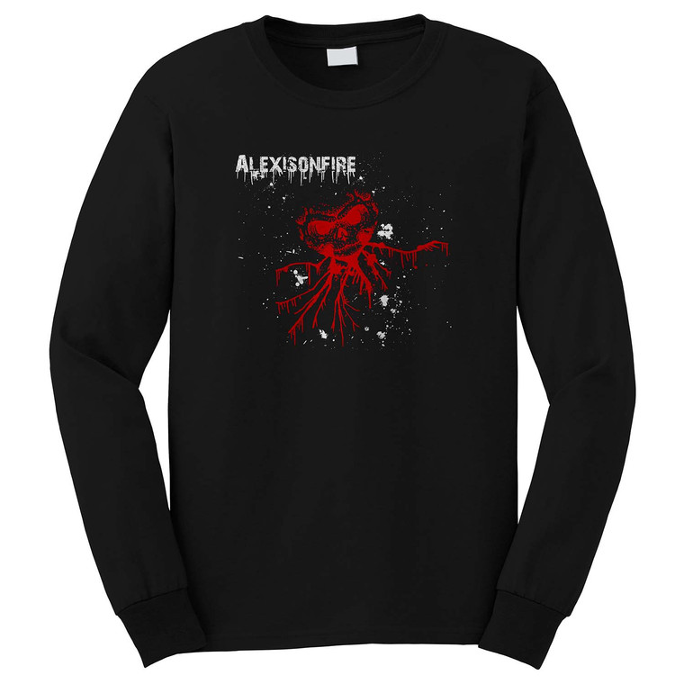 ALEXISONFIRE HEART SKULL LOGO Long Sleeve T-Shirt