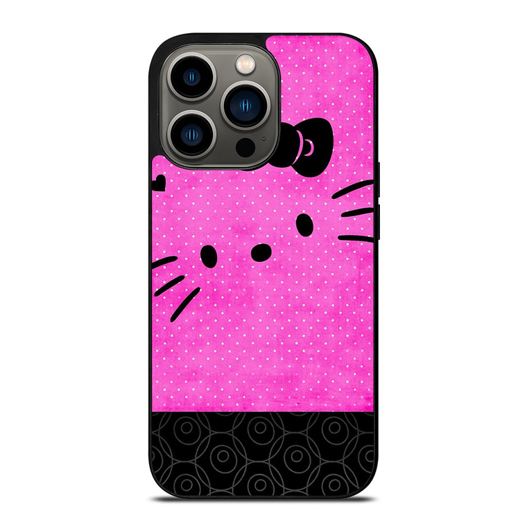 HELLO KITTY PINK BLACK iPhone 13 Pro Case