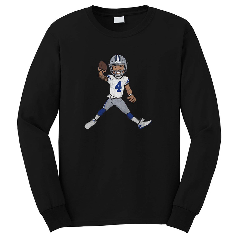 DALLAS COWBOYS DAK PRESCOTT Long Sleeve T-Shirt DALLAS COWBOYS DAK PRESCOTT Long Sleeve T-Shirt