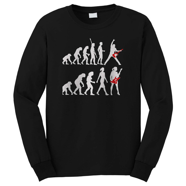 EVOLUTION TO GUITARS PLAYING Long Sleeve T-Shirt