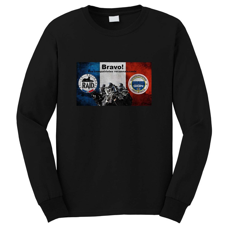 FRENCH SPECIAL ELITE POLICE FORCES UNIT Long Sleeve T-Shirt