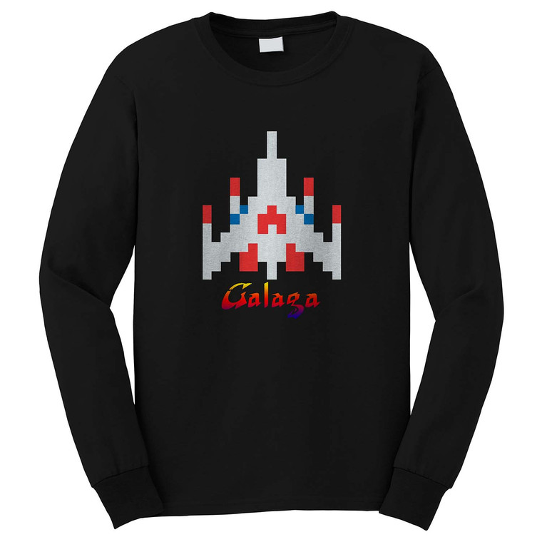 GALAGA RETRO ALIEN SHIP VIDEO GAME Long Sleeve T-Shirt
