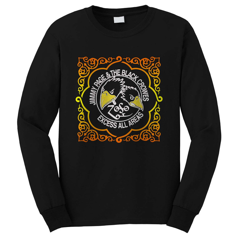 JIMMY PAGE AND THE BLACK CROWES ZOSO Long Sleeve T-Shirt JIMMY PAGE AND THE BLACK CROWES ZOSO Long Sleeve T-Shirt